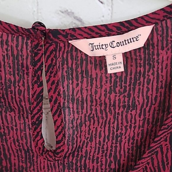 Juicy Couture Pleated Scoop Neck Flyaway Sleeveless Shell Blouse Dressy Tank Top - Picture 4 of 9